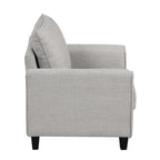 Rowan Contemporary Flared Arms Chair with Solid Wood Tapered Legs, Upholstered Fabric Single Sofa Chair by Furniture of America