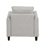 Rowan Contemporary Flared Arms Chair with Solid Wood Tapered Legs, Upholstered Fabric Single Sofa Chair by Furniture of America