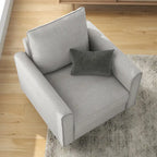 Rowan Contemporary Flared Arms Chair with Solid Wood Tapered Legs, Upholstered Fabric Single Sofa Chair by Furniture of America