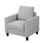 Rowan Contemporary Flared Arms Chair with Solid Wood Tapered Legs, Upholstered Fabric Single Sofa Chair by Furniture of America
