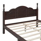Queen Size Wood Retro Designed Platform Bed