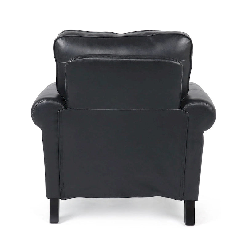 Dowd Faux Leather Club Chair with Nailhead Trim by Christopher Knight Home