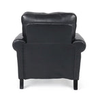 Dowd Faux Leather Club Chair with Nailhead Trim by Christopher Knight Home