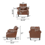 Dowd Faux Leather Club Chair with Nailhead Trim by Christopher Knight Home