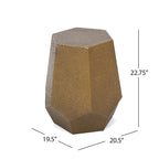 Pamsha Hammered Iron Geometric Side Table by Christopher Knight Home