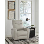 Signature Design by Ashley Ryversans Power Recliner with Adjustable Headrest