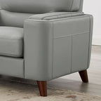 Hydeline Elm Top Grain Leather Chair With Feather, Memory Foam and Springs