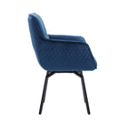 Porthos Home Demi Swivel Velvet Accent Chair with Metal Legs