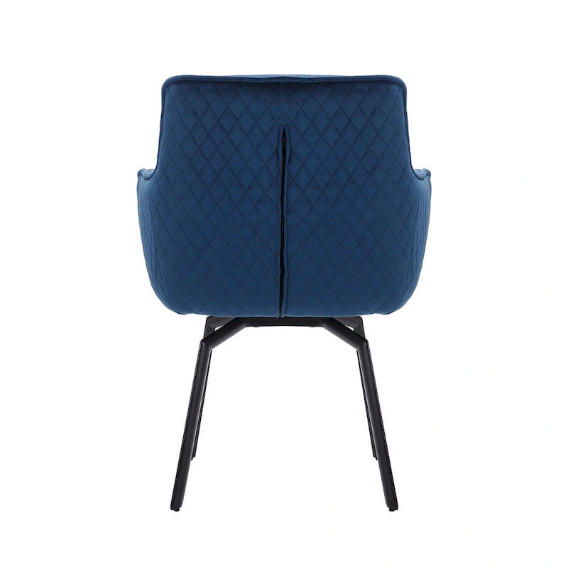 Porthos Home Demi Swivel Velvet Accent Chair with Metal Legs