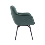 Porthos Home Demi Swivel Velvet Accent Chair with Metal Legs