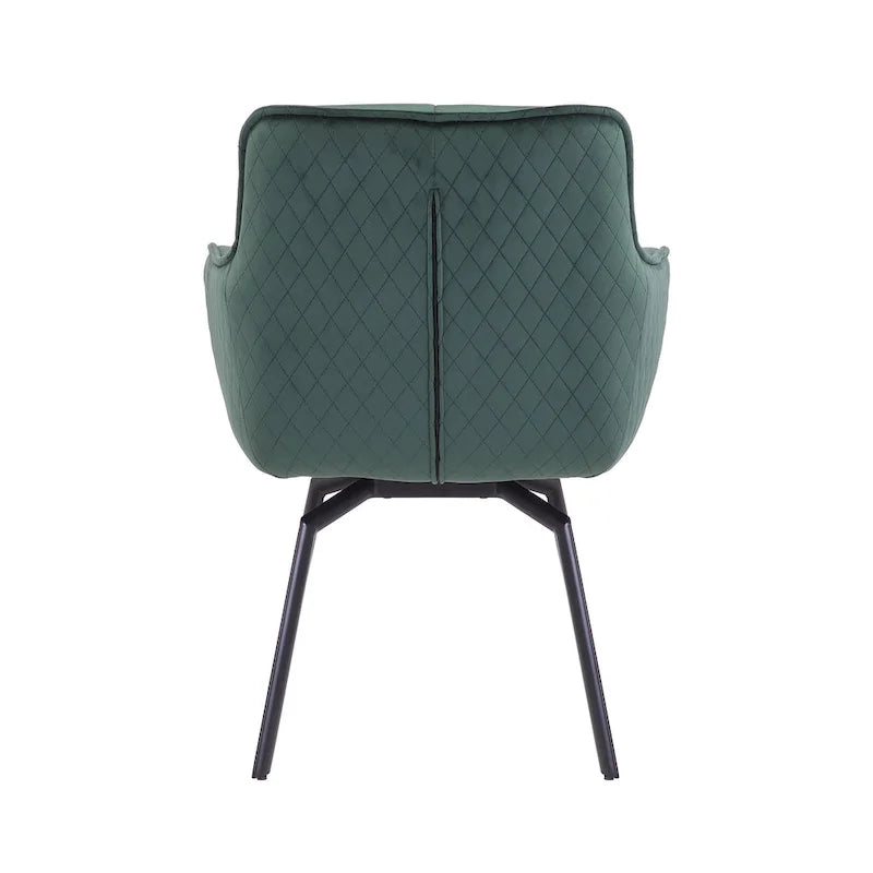 Porthos Home Demi Swivel Velvet Accent Chair with Metal Legs