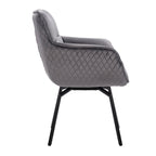 Porthos Home Demi Swivel Velvet Accent Chair with Metal Legs