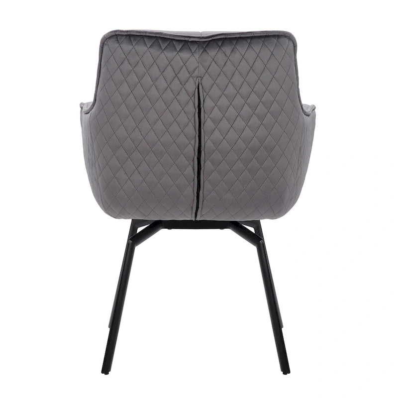 Porthos Home Demi Swivel Velvet Accent Chair with Metal Legs