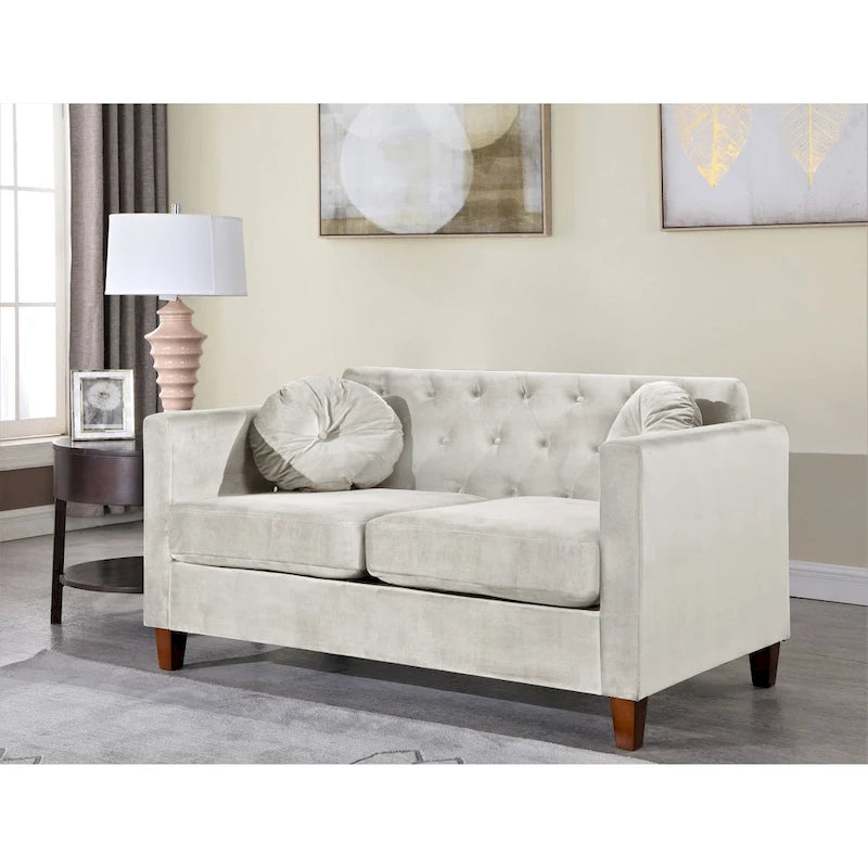 Carson Carrington Paharova Velvet Kitts Classic Loveseat