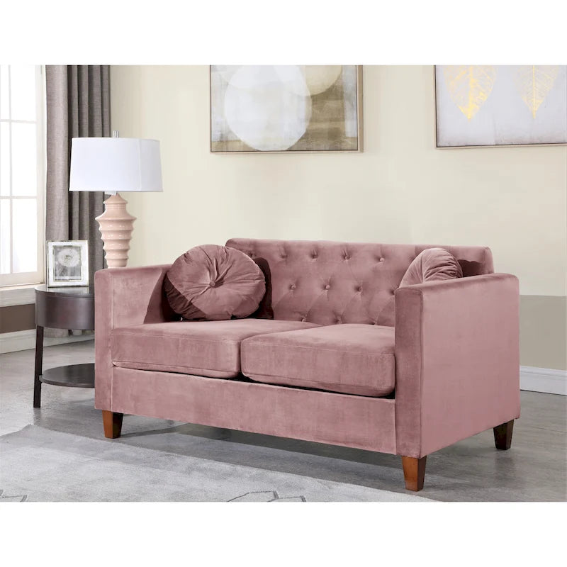Carson Carrington Paharova Velvet Kitts Classic Loveseat