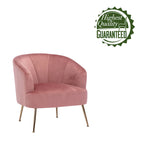 Porthos Home Skye Tufted Velvet Chrome Leg Accent Chair