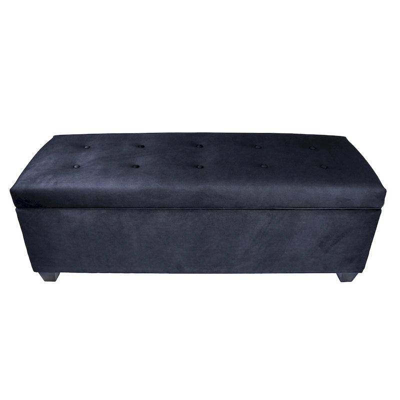 Sole Secret Obsession Button-tufted Linen Storage Bench