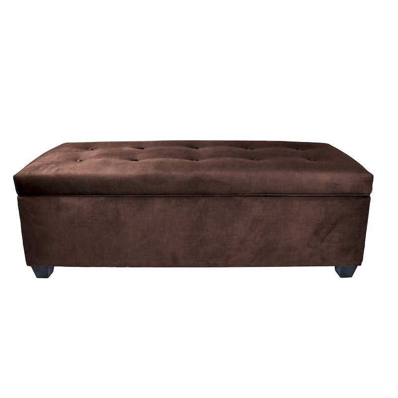Sole Secret Obsession Button-tufted Linen Storage Bench