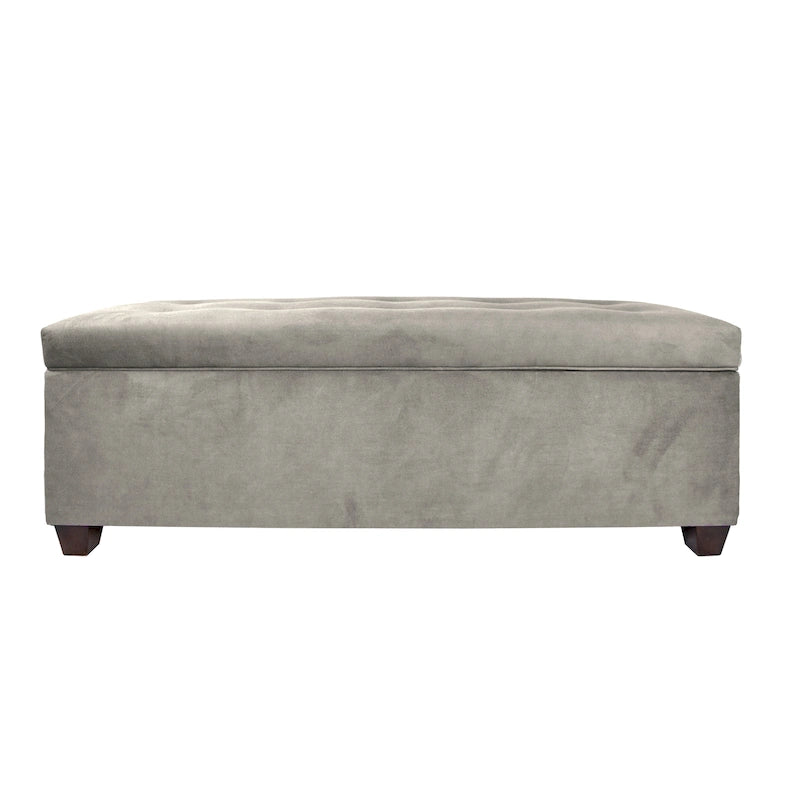 Sole Secret Obsession Button-tufted Linen Storage Bench