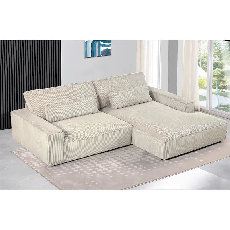 US Pride Furniture 105.52W Oversized Wood Frame Luxe Sectional Sofa