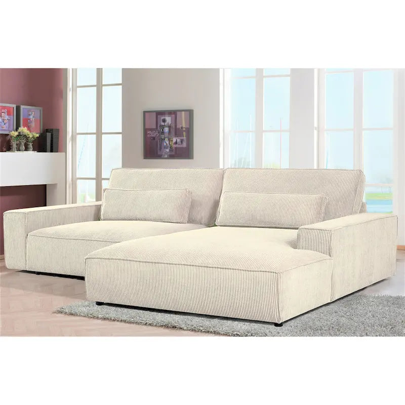 US Pride Furniture 105.52W Oversized Wood Frame Luxe Sectional Sofa