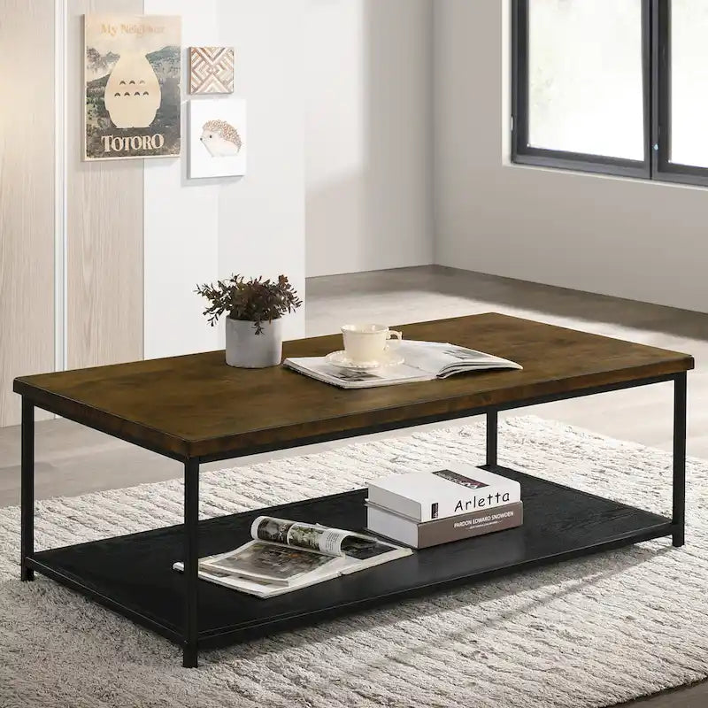 Vandy Contemporary 47-inch Wood 1-Shelf Coffee Table by Furniture of America