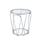 Gable Glam 2-Piece Glass Top Coffee Table Set with Shelf by Furniture of America
