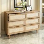 6 drawers Rattan dresser Rattan Drawer,