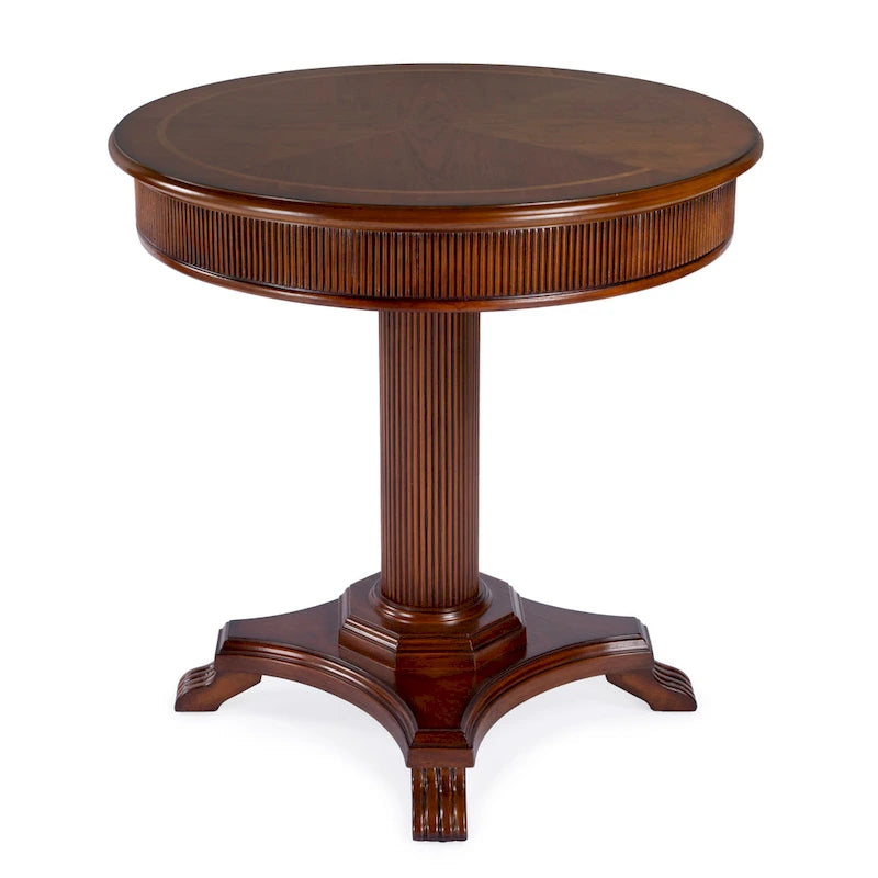 Ellsworth 36 Ribbed Pedestal Foyer Table