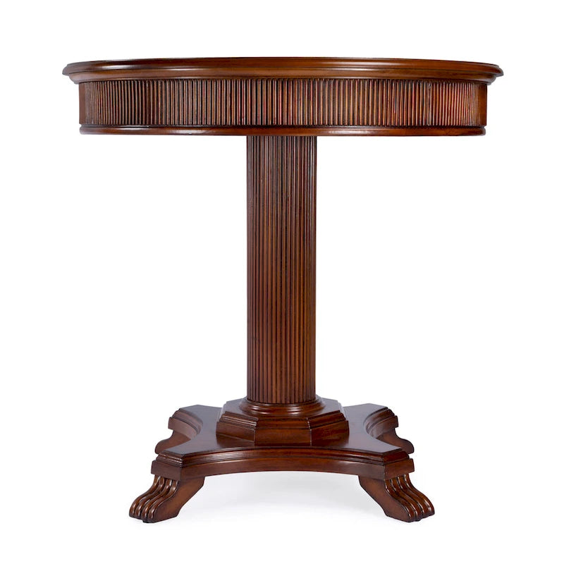 Ellsworth 36 Ribbed Pedestal Foyer Table