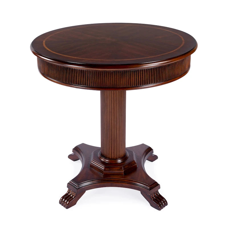Ellsworth 36 Ribbed Pedestal Foyer Table