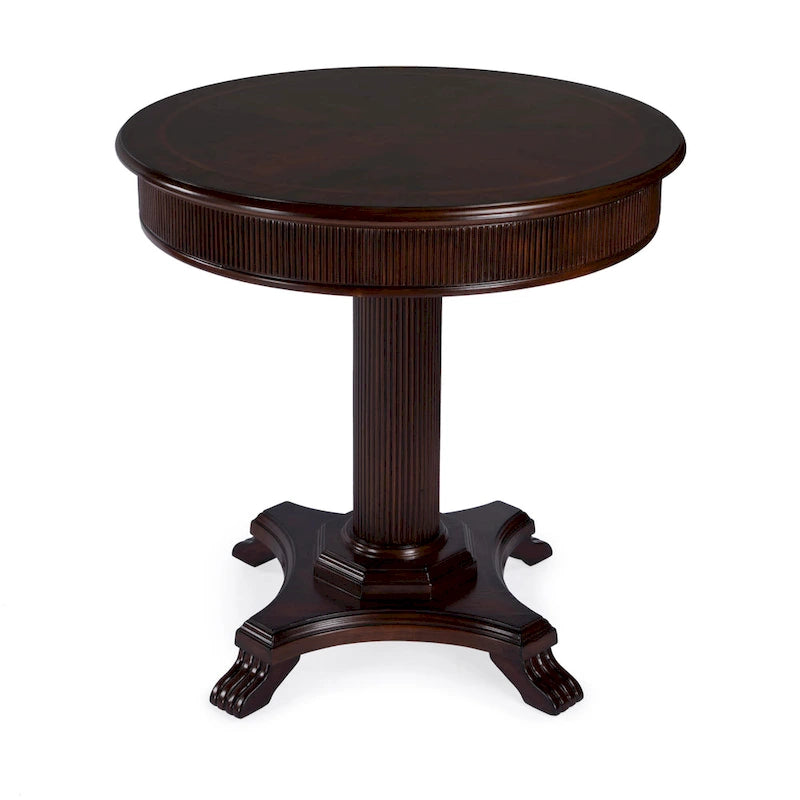 Ellsworth 36 Ribbed Pedestal Foyer Table