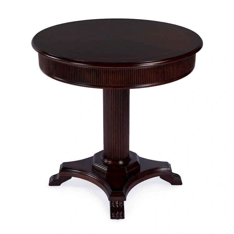 Ellsworth 36 Ribbed Pedestal Foyer Table