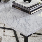 Saxon End Table in Matte Black