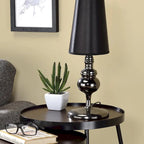Leestra Modern Matte Black 20-inch Steel 2-Piece Nesting Tables Set by Furniture of America