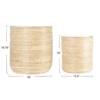 Seagrass Tables with Storage and Wood Tops