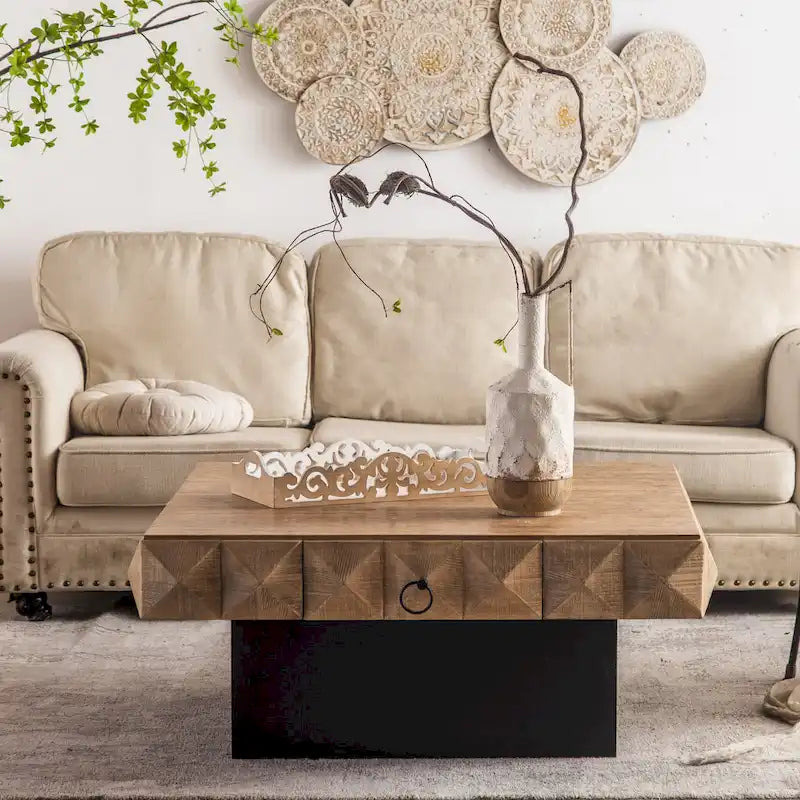 Retro Fashion Style Coffee Table,Suitable for Living Room,Office,and Dining Room