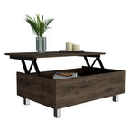 FM Furniture Boston Lift Top Coffee Table with Hidden Storage Compartment