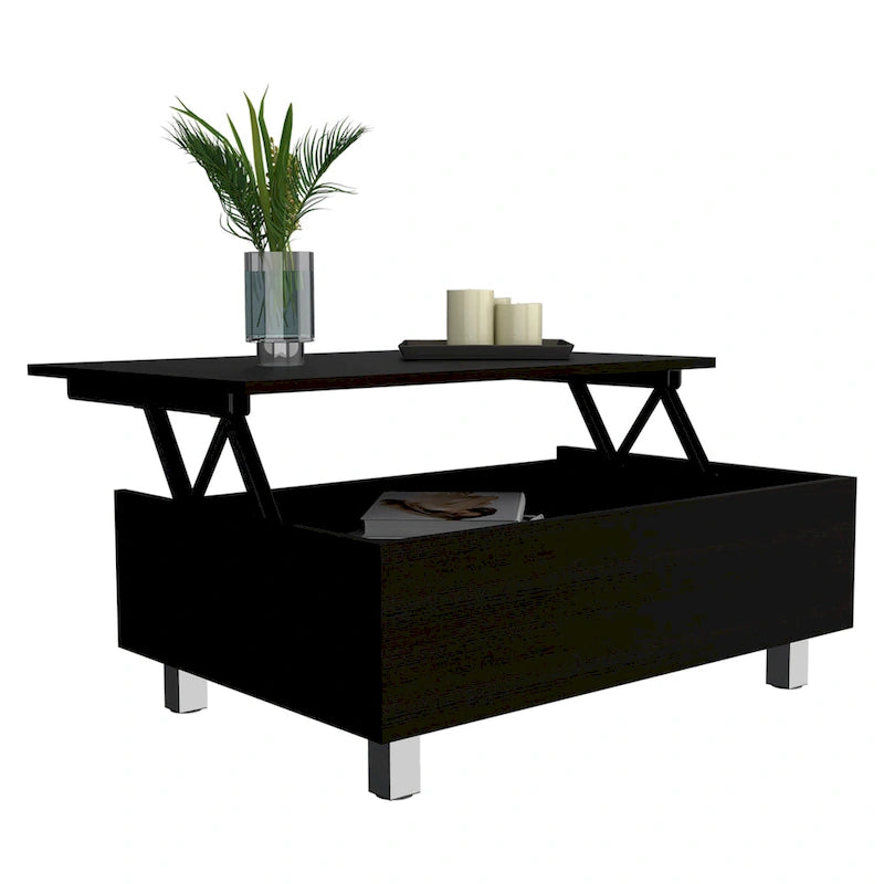 FM Furniture Boston Lift Top Coffee Table with Hidden Storage Compartment