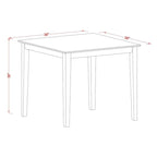 East West Furniture 3 Piece Counter Height Pub Set- a Square Dining Table and 2 Kitchen Chairs, Mahogany(Seat Type Options)
