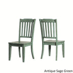 Eleanor Oak Round Solid Wood Top 3-piece Slat Back Dining Set by iNSPIRE Q Classic