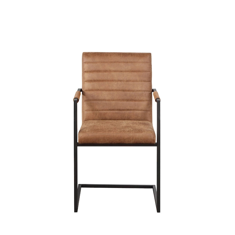 Vendrie Modern Metal Upholstered Dining Chairs by Furniture of America (Set of 2)