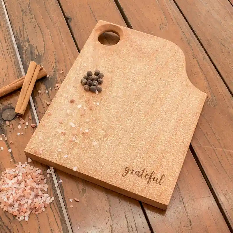 Novica Handmade Vibrant Delicacies Wood Cutting Board