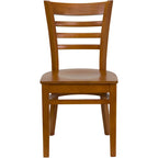 Wooden Slat Back Restaurant Chair (Set of 2)