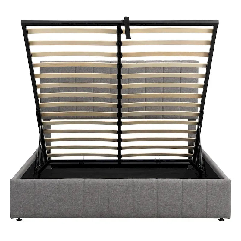 Mordern Upholstered Platform bed with a Hydraulic Storage System