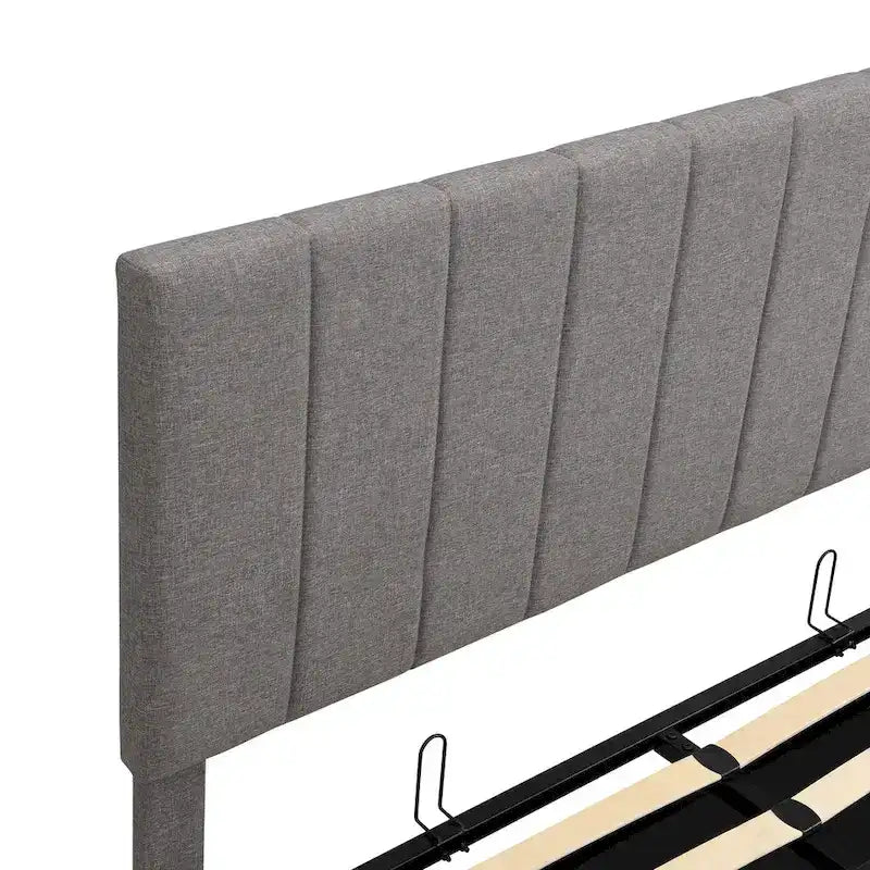 Mordern Upholstered Platform bed with a Hydraulic Storage System