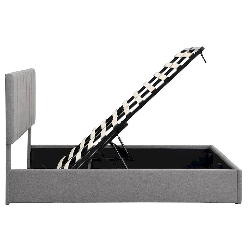 Mordern Upholstered Platform bed with a Hydraulic Storage System