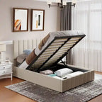 Mordern Upholstered Platform bed with a Hydraulic Storage System