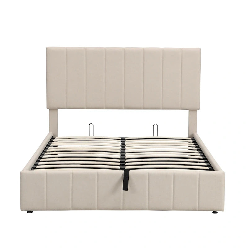 Mordern Upholstered Platform bed with a Hydraulic Storage System