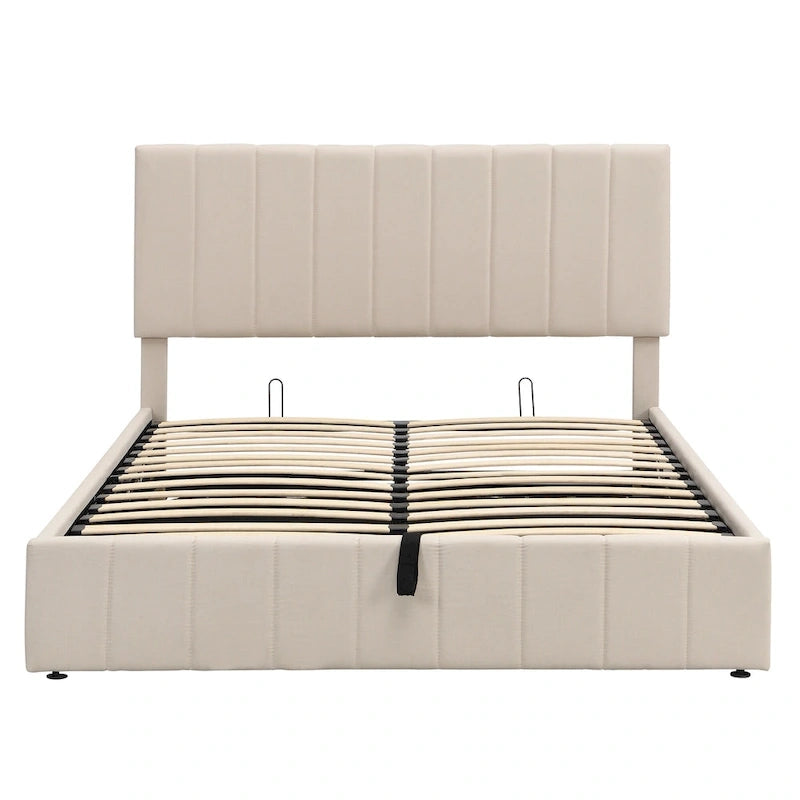 Mordern Upholstered Platform bed with a Hydraulic Storage System